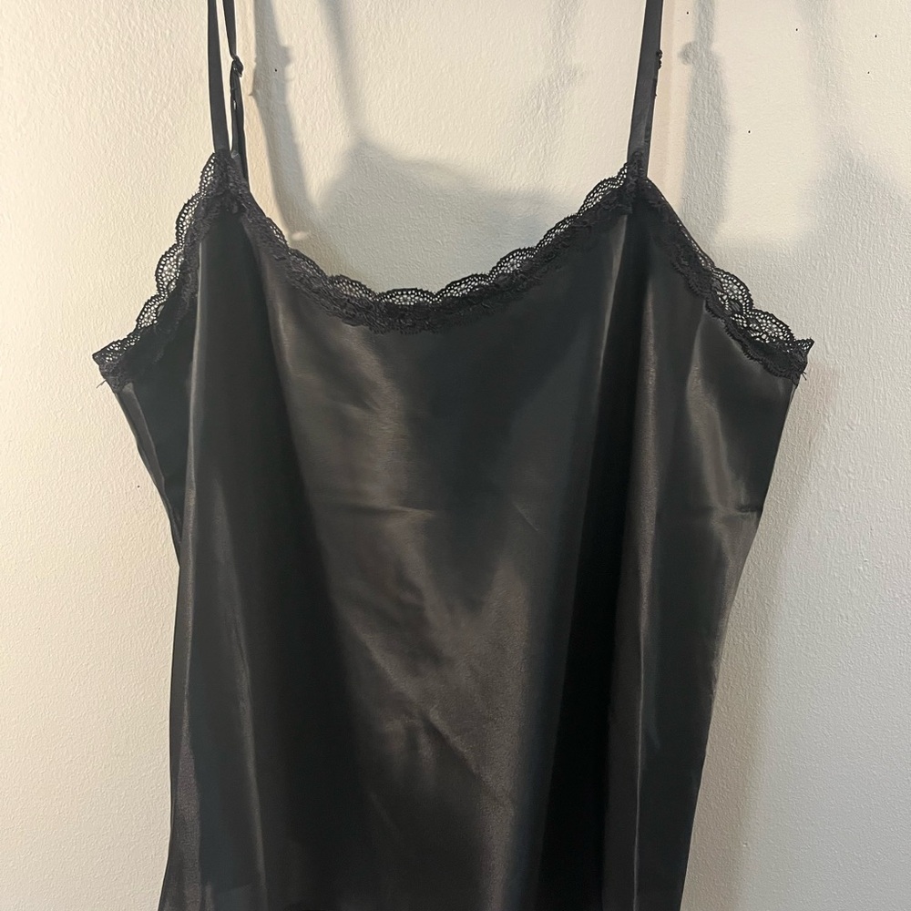 Moa Moa Black Lace Trim Cami